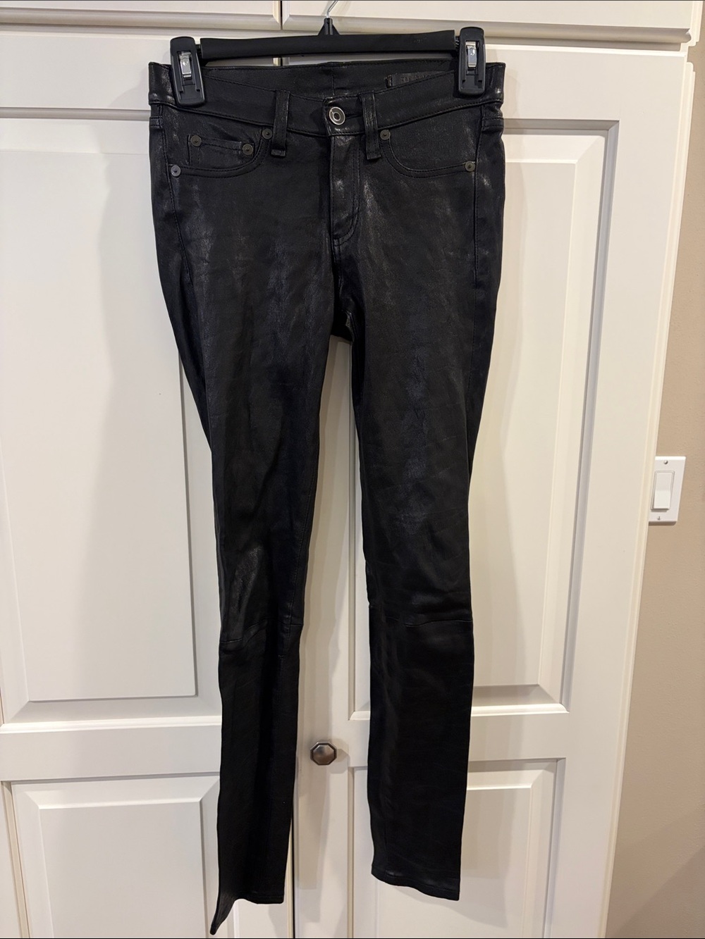 Rag & Bone Lamb Leather Skinny Pants size 24